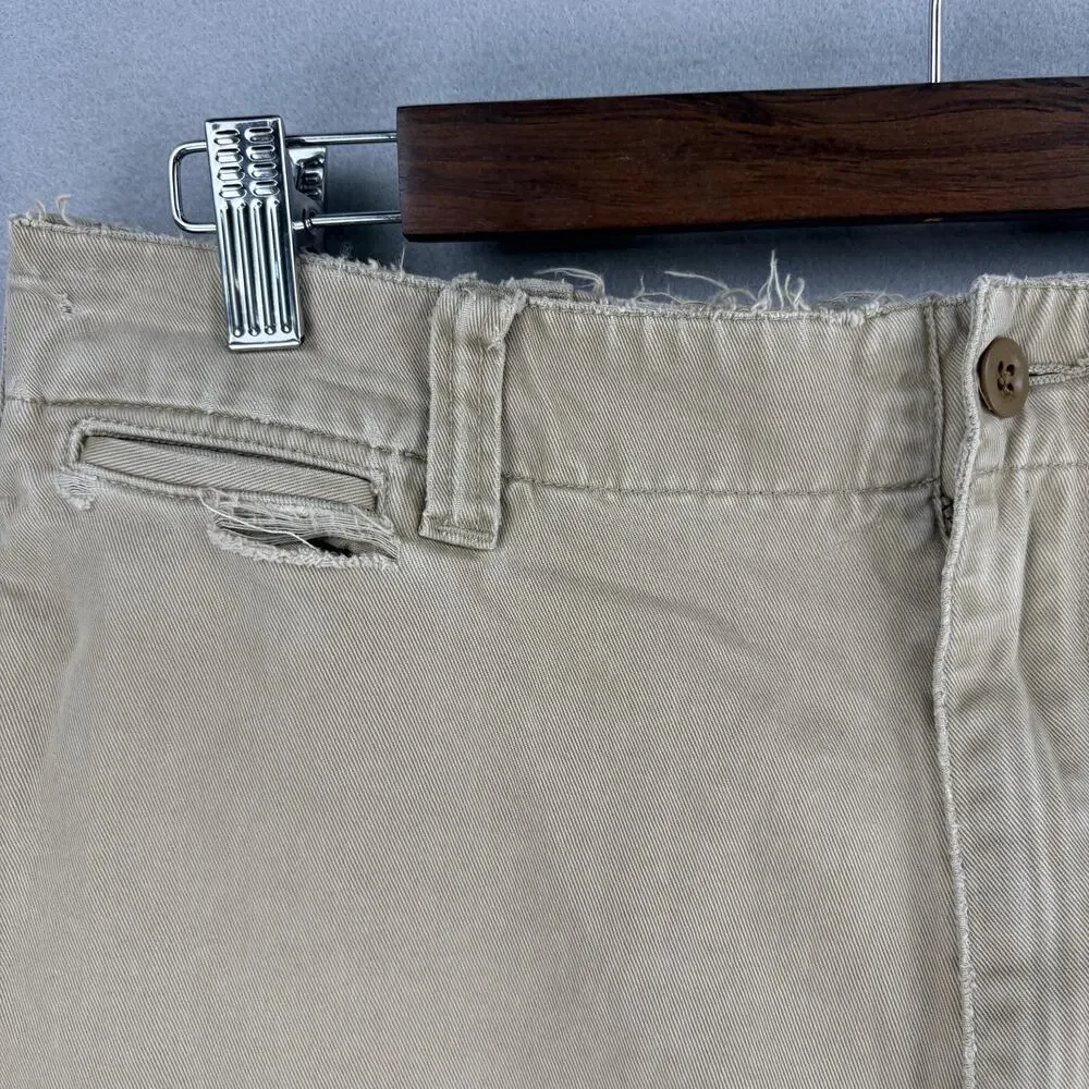 Vintage Abercrombie Fitch Pants Mens 32x27 Beige Canvas Relaxed Straight Chino